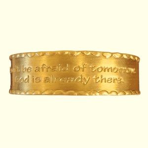 Rustic Cuff Brass Inspirational Cuff Bracelet “Don’t be afraid”